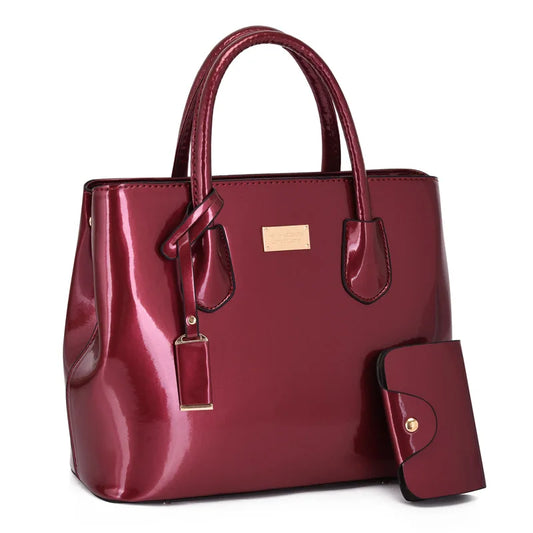 Women’s Patent Leather Shoulder Tote
