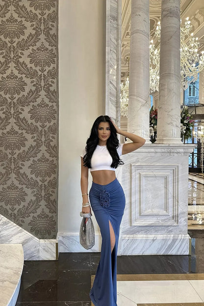 Women’s High-Waist Split Skirt – Summer Streetwear