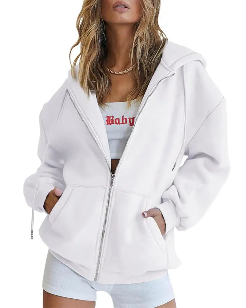 Women’s Oversized Zip-Up Hoodie