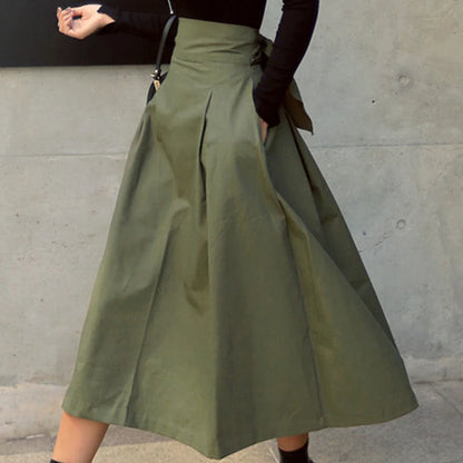 Women’s High-Waist Swing Skirt – Korean Fashion