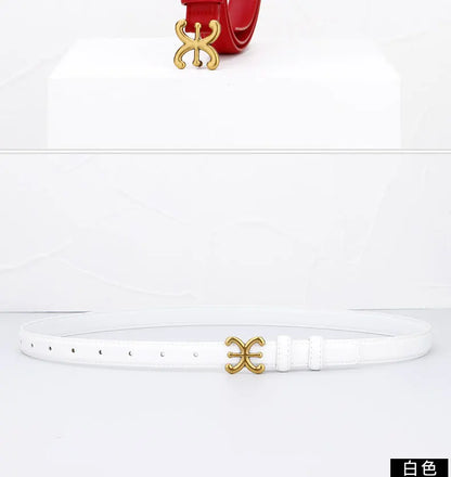 Women’s Luxury Leather Belt with Metal Buckle
