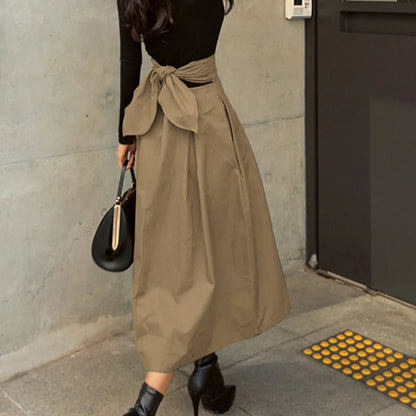 Women’s High-Waist Swing Skirt – Korean Fashion