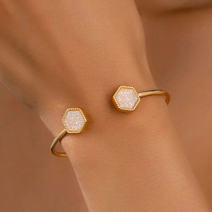 Women’s Adjustable Resin Open Bracelet