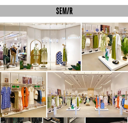 Semir Sweater Women Mid-Length Patterned 2024 New Oversize Warm Versatile Soft Winter Clothing