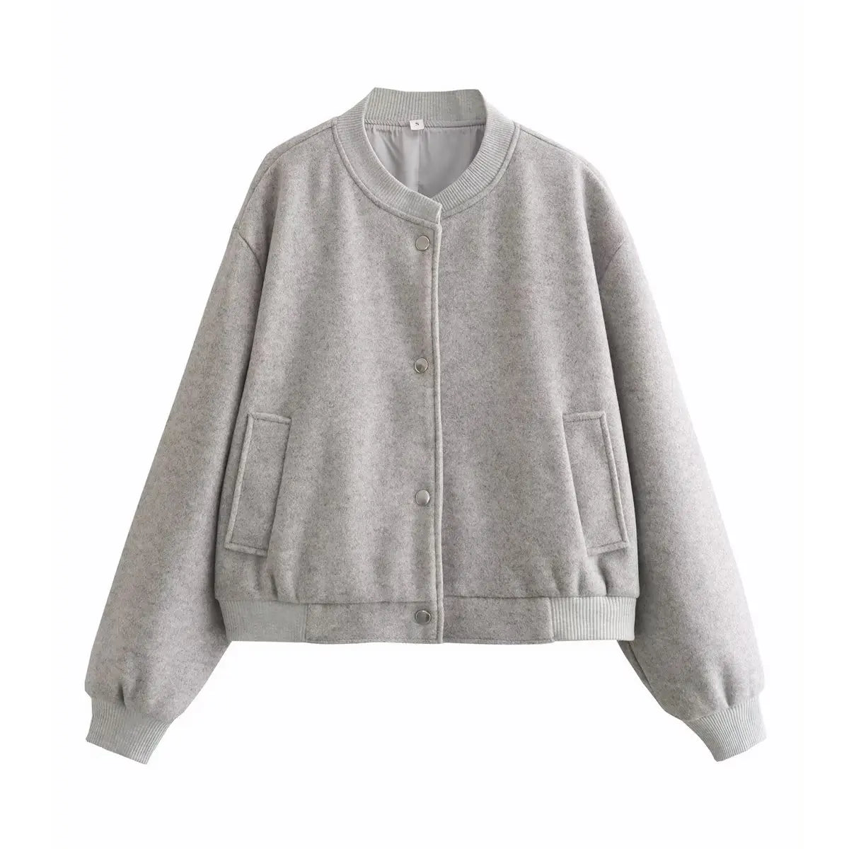 Women’s Cropped Bomber Jacket – Autumn/Winter Streetwear.