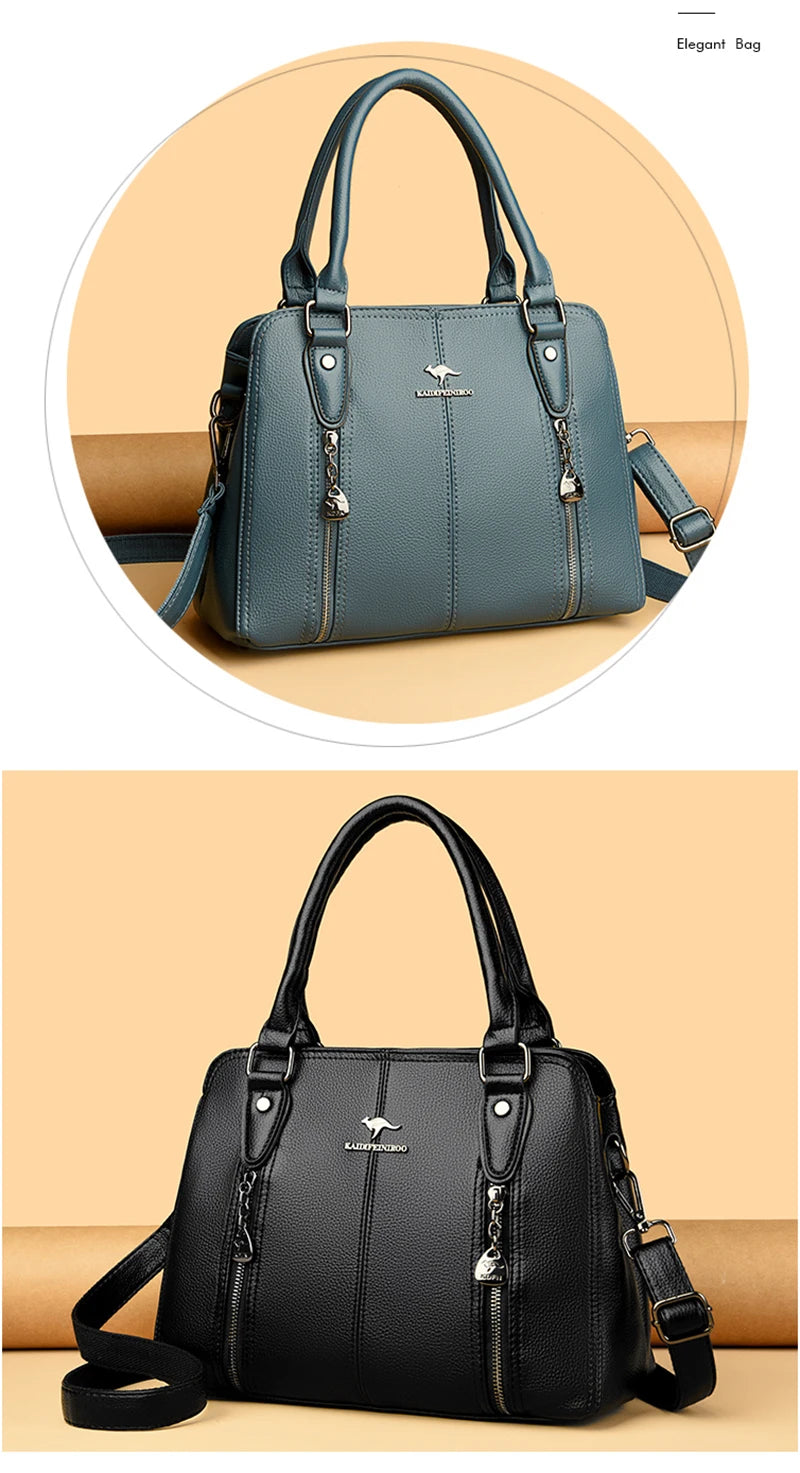Women’s Luxury Leather Tote – Designer Large Shoulder Bag
