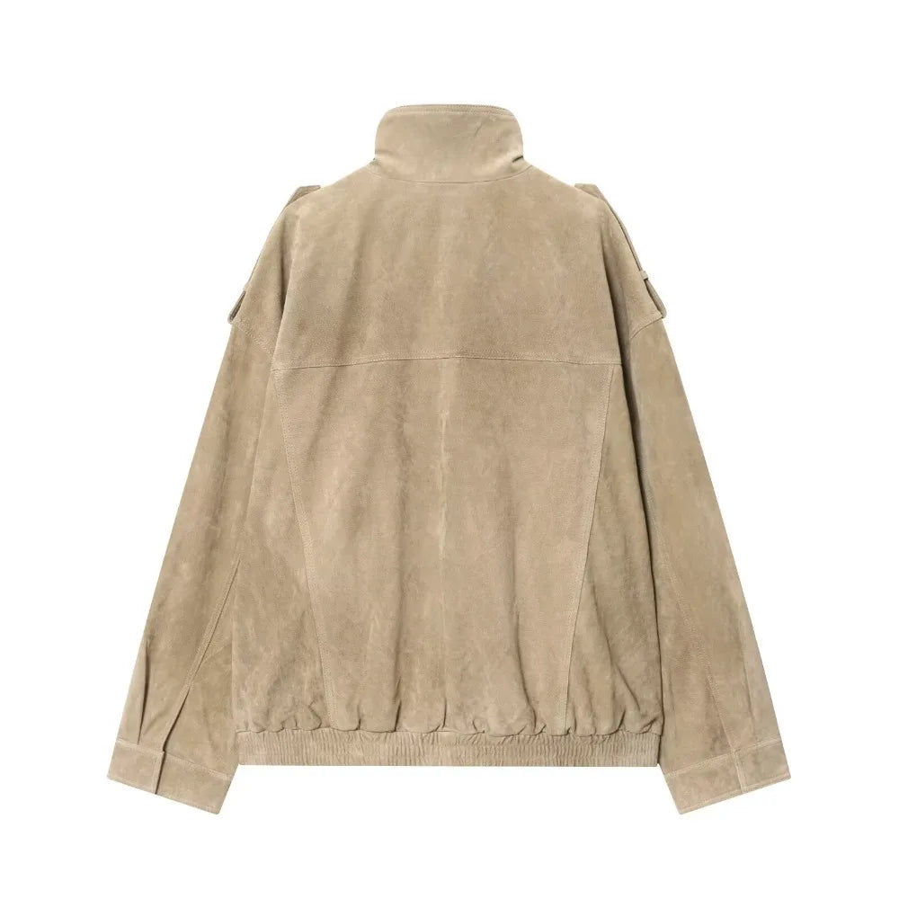 Women’s Suede Bomber Jacket