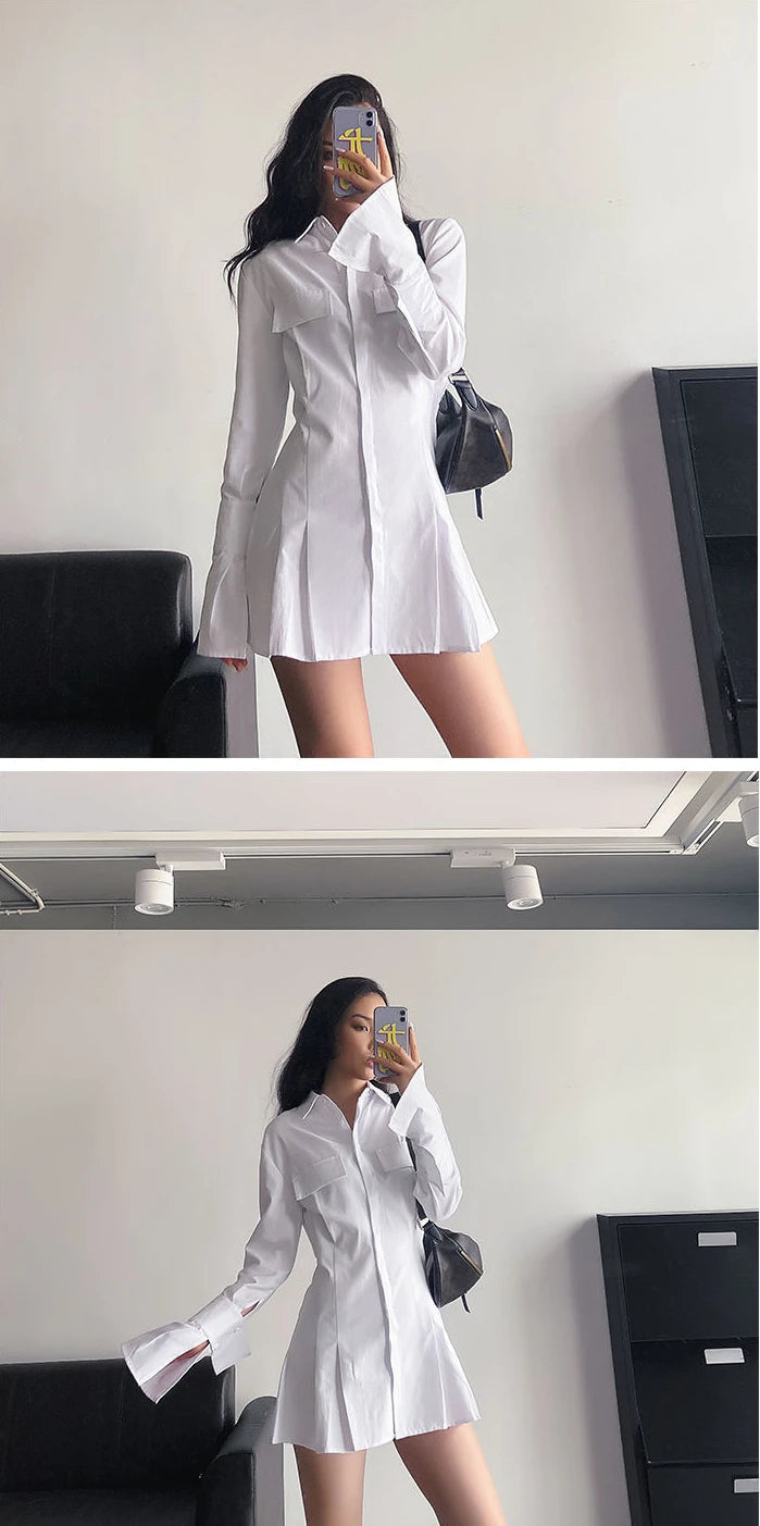 Blouses or Tops for Woman Cotton Black Beautiful Fashion Long Sleeve Cool Luxury White Sexy Women's Buttoned Shirt Aesthetic New