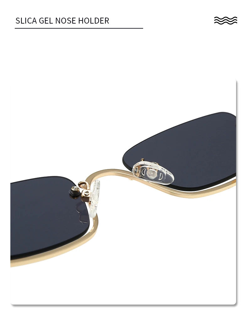 Women’s Half Frame Square Sunglasses