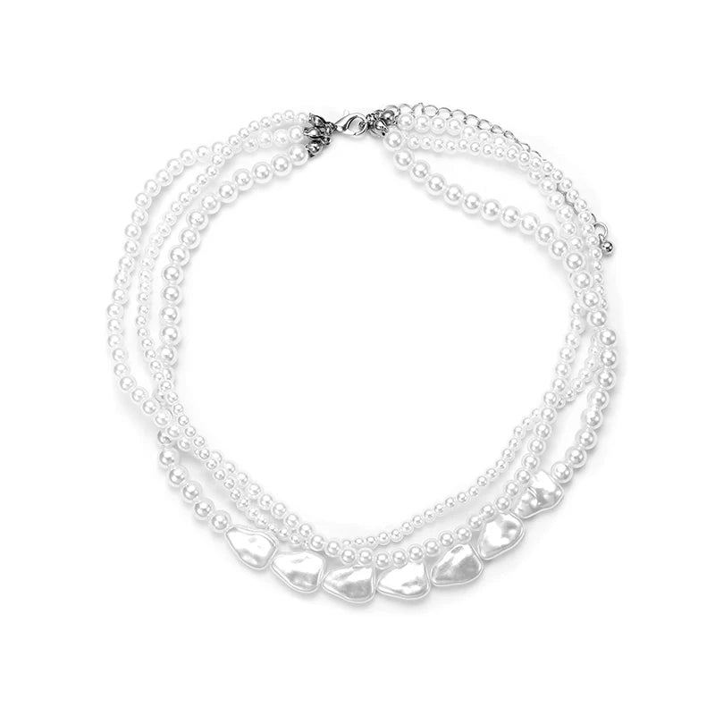 Women’s Multi-Layer Pearl Choker Necklace