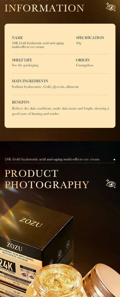 24K Gold Hyaluronic Eye Cream