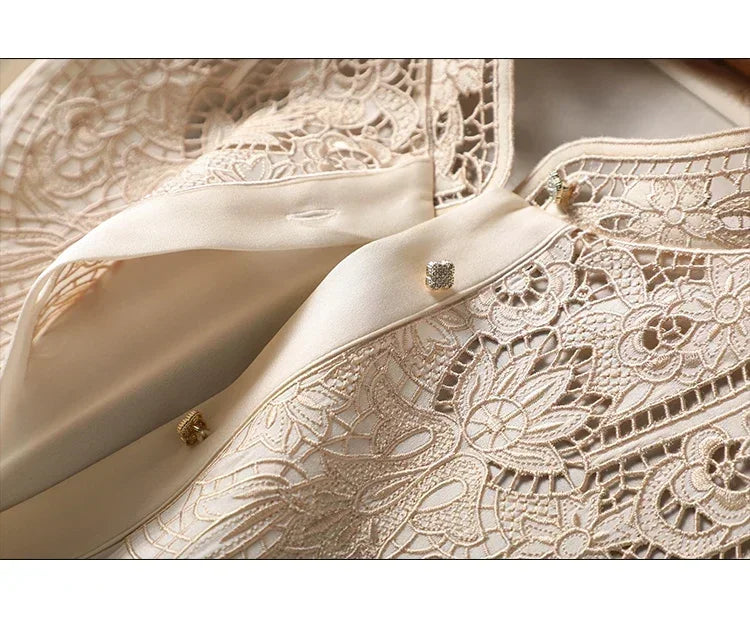 New arrived blouses for women Fashion elegan embroidery ladies shirts Button-Down Tops