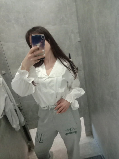 Women Blouse Female Shirt Summer Womens Blouses Spring Maxi Blusas Casual Elegant Vintage Long Sleeve Cotton Oversize Loose