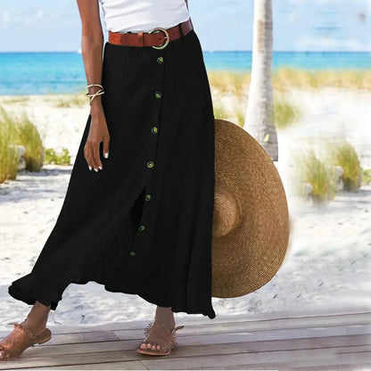 Women’s Cotton Linen A-Line Skirt