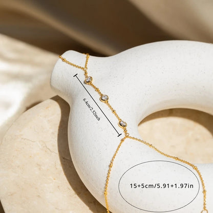 Women’s Crystal Zircon Hand Chain Bracelet