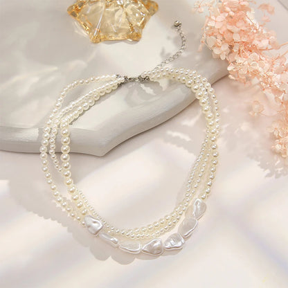 Women’s Multi-Layer Pearl Choker Necklace