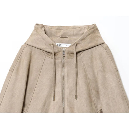 Women’s Hooded Suede Jacket