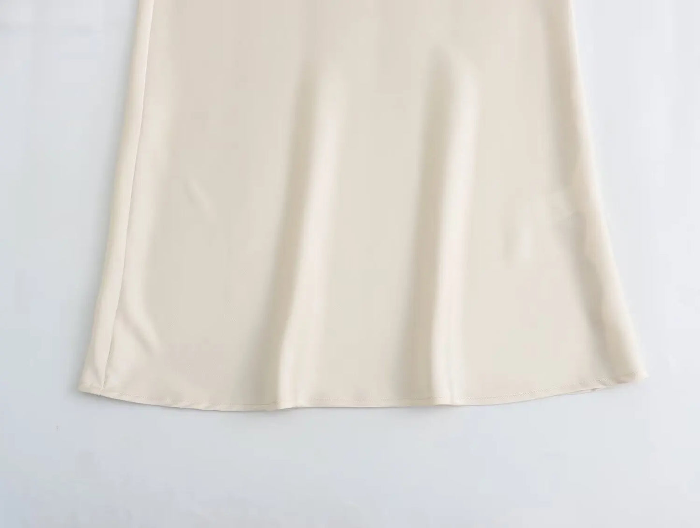 Women’s Satin High-Waist Midi Skirt
