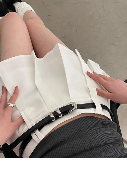 Women’s Thin Black PU Belt