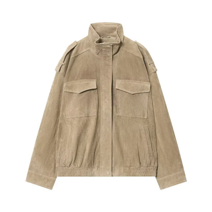 Women’s Suede Bomber Jacket