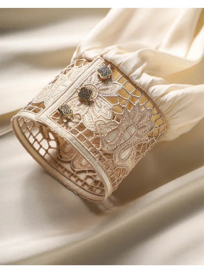 New arrived blouses for women Fashion elegan embroidery ladies shirts Button-Down Tops