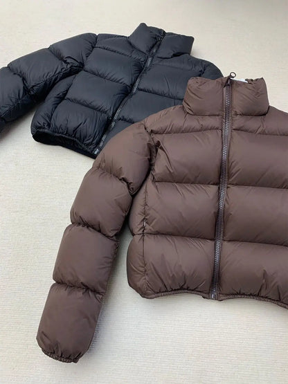 Women’s Cropped Winter Puffer Jacket