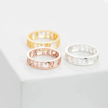 Women’s Custom Roman Numeral Ring