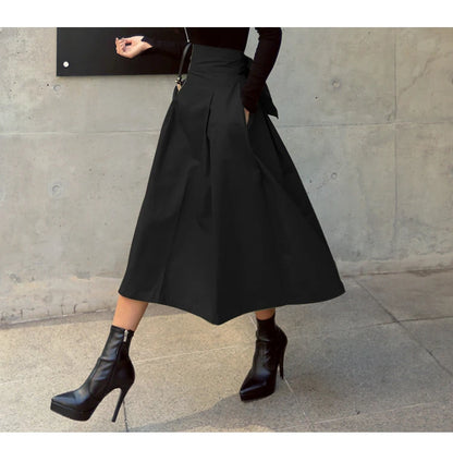 Women’s High-Waist Swing Skirt – Korean Fashion