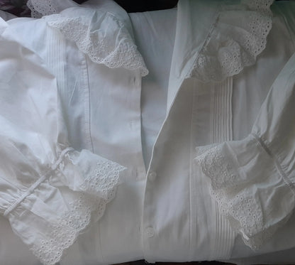 Women Blouse Female Shirt Summer Womens Blouses Spring Maxi Blusas Casual Elegant Vintage Long Sleeve Cotton Oversize Loose