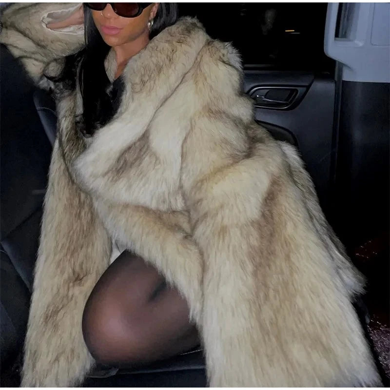 Women’s Luxury Faux Fur Coat