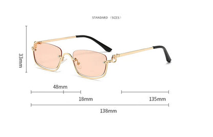 Women’s Half Frame Square Sunglasses