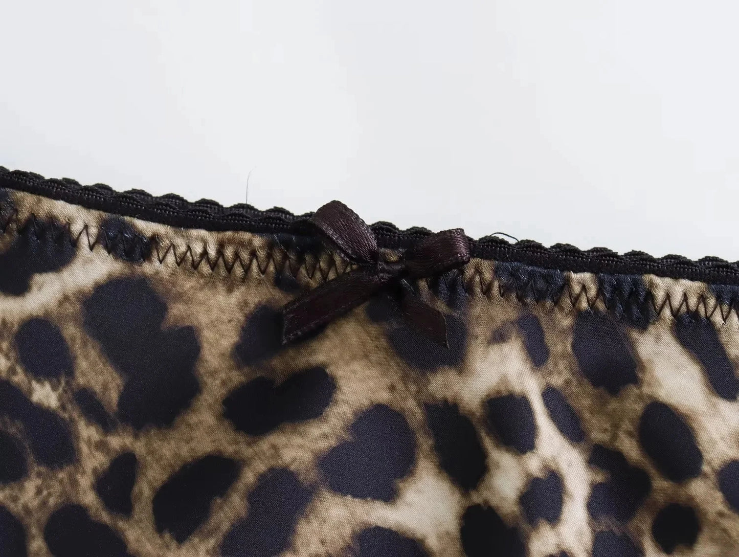 Women’s Leopard Print Satin Midi Skirt