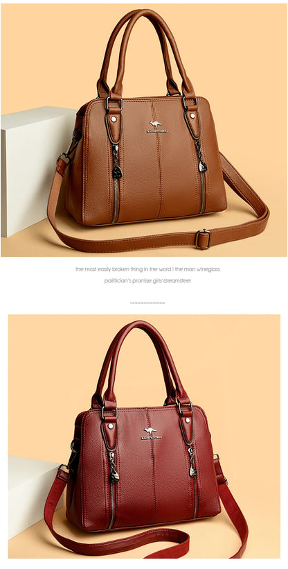 Women’s Luxury Leather Tote – Designer Large Shoulder Bag