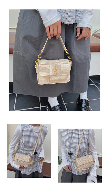 Women’s Woven Straw Tote Bag