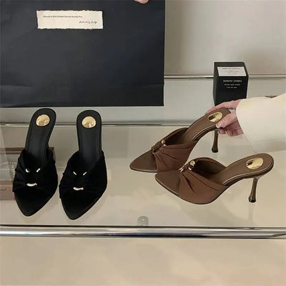 Women’s Open-Toe High Heel Slippers