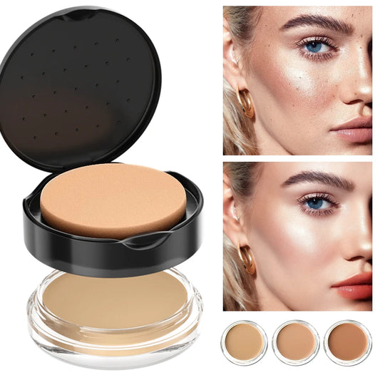 Matte Foundation Cream with Puff