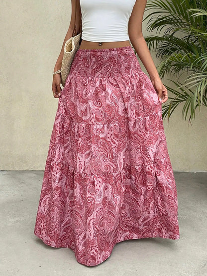 Women’s Elastic Waist A-Line Skirt