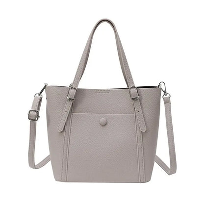 Women’s Designer Leather Handbag – Gold Accent