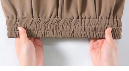 Women’s High-Waist Wide-Leg Casual Pants – Loose Straight Black Trousers