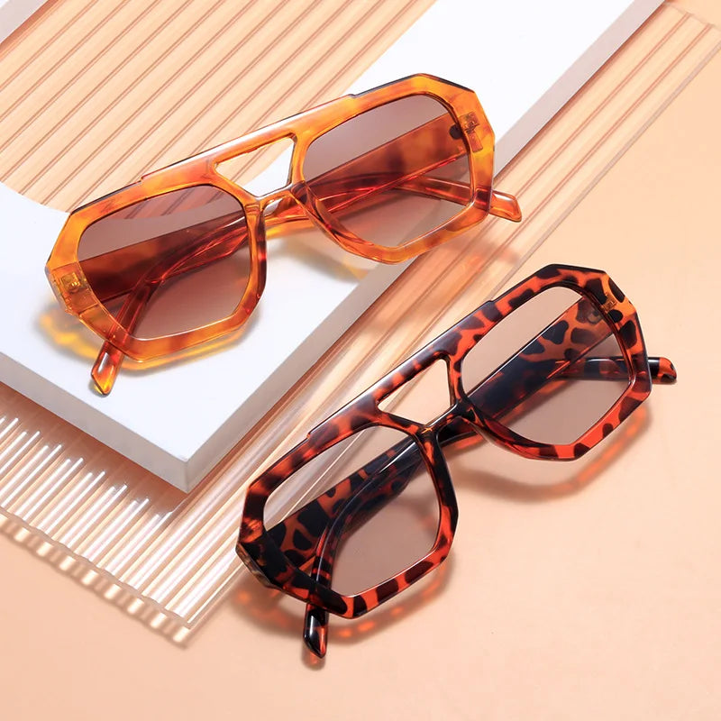 Unisex Vintage Square Sunglasses