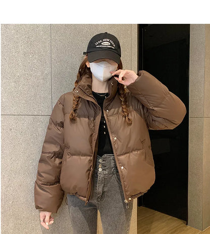 Women’s Short PU Leather Padded Jacket