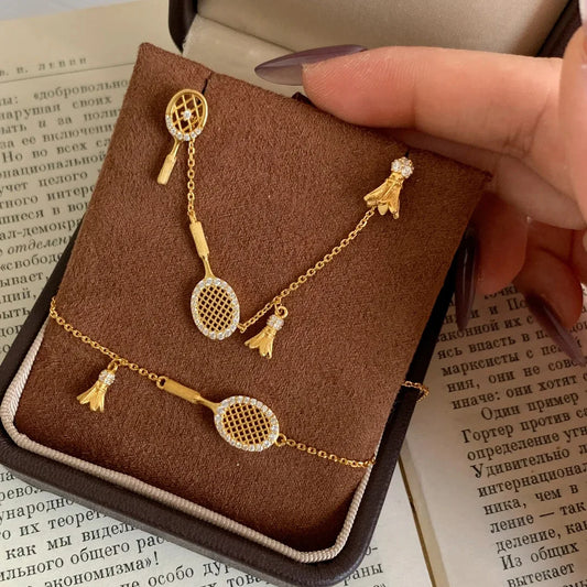 Women’s Badminton Racket Charm Bracelet