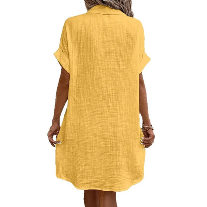 Women’s Casual Buckle Skirt – Medium-Length Summer Dress