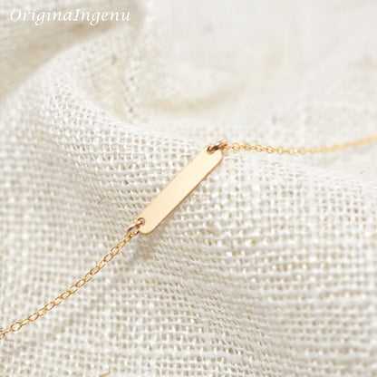 Handmade Gold-Filled Bar Bracelet