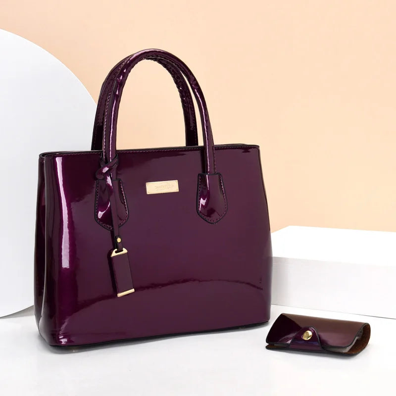 Women’s Patent Leather Shoulder Tote